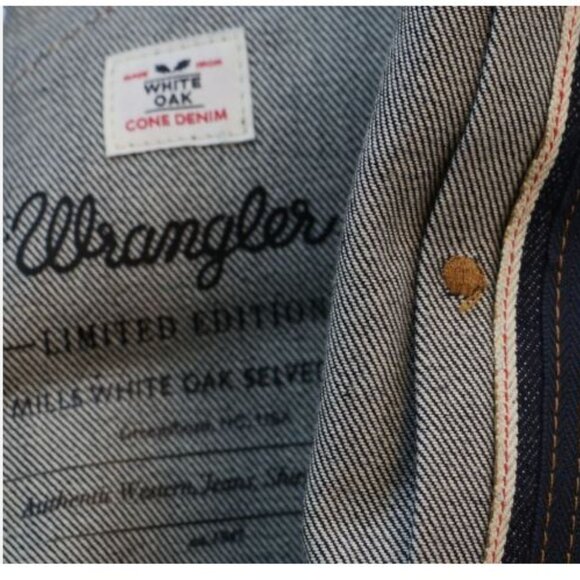 Wrangler Men's Denim Jacket 11MJZ Cone Mills Selvedge Sanforized Size L 14 oz. - Picture 6 of 16